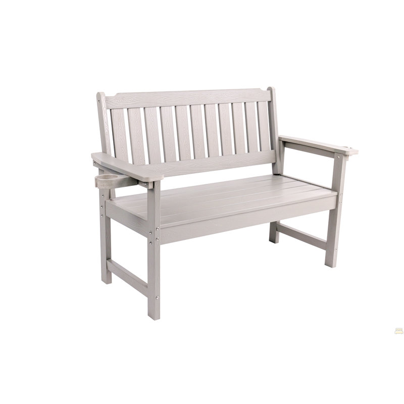 Bench Environmentally Friendly And Recyclable, Light Gray