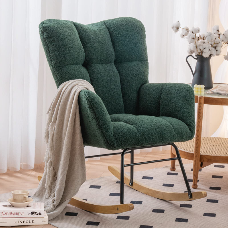 Friedell Rocking Chair, Dark Green