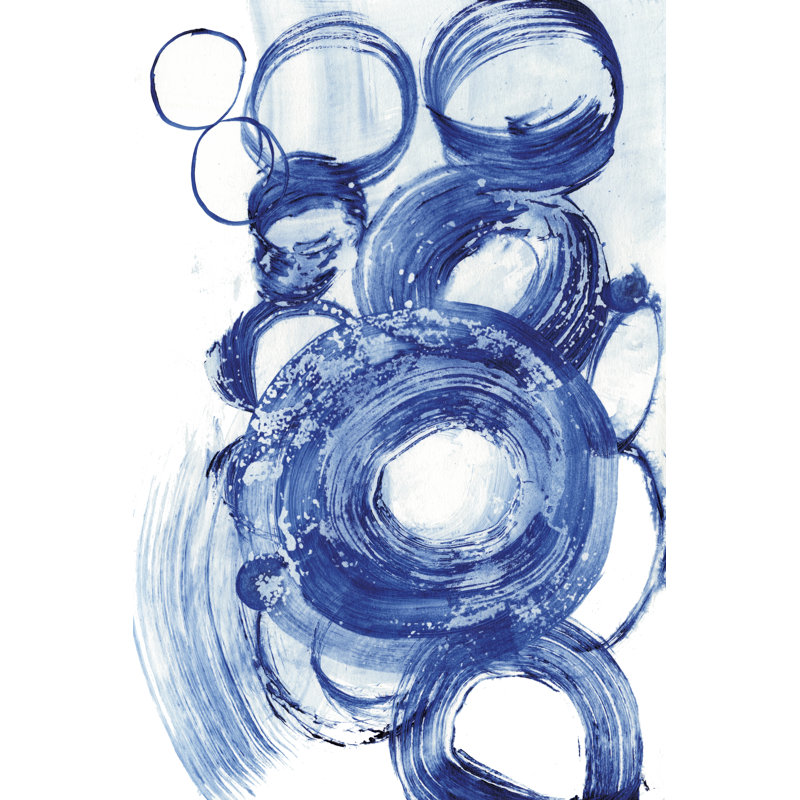 Blue Circle Study II by Jodi Fuchs - Painting on Canvas, Wrapped Canvas, 30cm H x 20cm W 