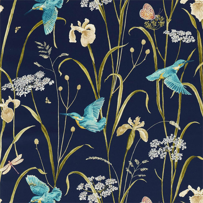 Kingfisher & Iris Fabric
