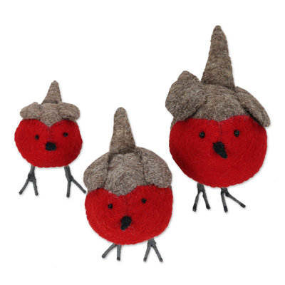 Christmas Bird Stuffed Holiday Accent