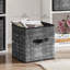 Cubes de rangement, bacs en tissu non tissé de 28 cm avec poignées doubles, ensemble de 6, organisateurs de placard pour tablettes, pliables, pour les vêtements-1075355109-1075355104