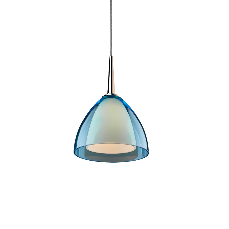 Luminaire suspendu en forme de dôme à 1 lumière Rainbow, Turquoise