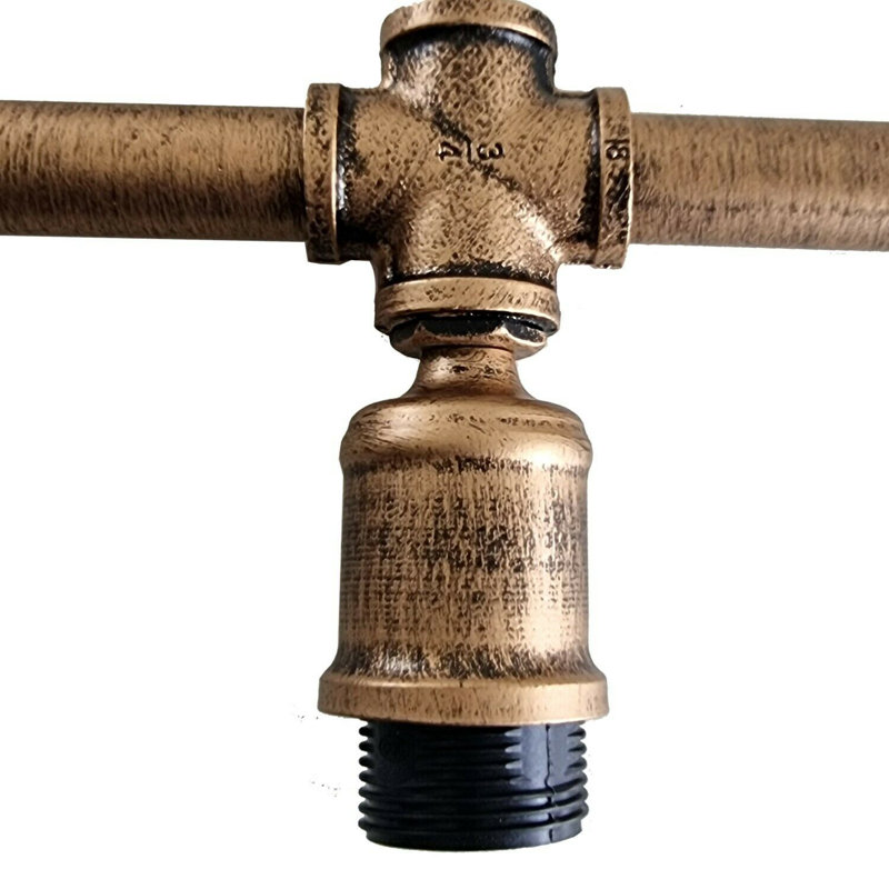 Hinnenkamp Semi Flush Mount, Brushed Copper