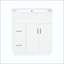 Meuble-lavabo de salle de bain avec 2 portes, 2 tiroirs, tablette réglable, glissières cachées pour les tiroirs et charnières pour portes (robinet non inclus)