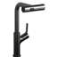 Évier de cuisine noir canon de fusil de 76 cm (30 pouces) avec robinet à jet aéré, revêtement nano et guide d'installation. Acier inoxydable T304 de calibre 16. Douches à effet pluie et cascade, distributeur de savon et grille de fond.