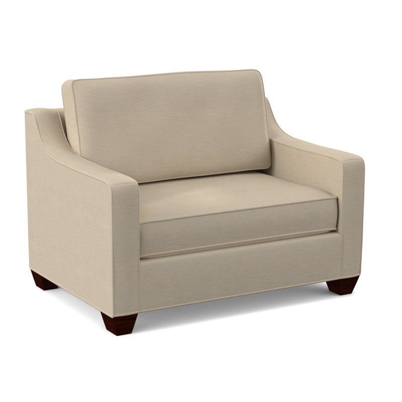 Clark Convertible Chair, Empire Mahogany, Ridgecrest Putty