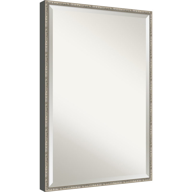 Miroir mural de salle de bain Pearce, L 25,25 po x H 37,25 po, Belvédère argenté