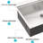 30" Stainless Steel Sink With Ledge To Increase Space - 18 Gauge Drop In Workstation For Extra