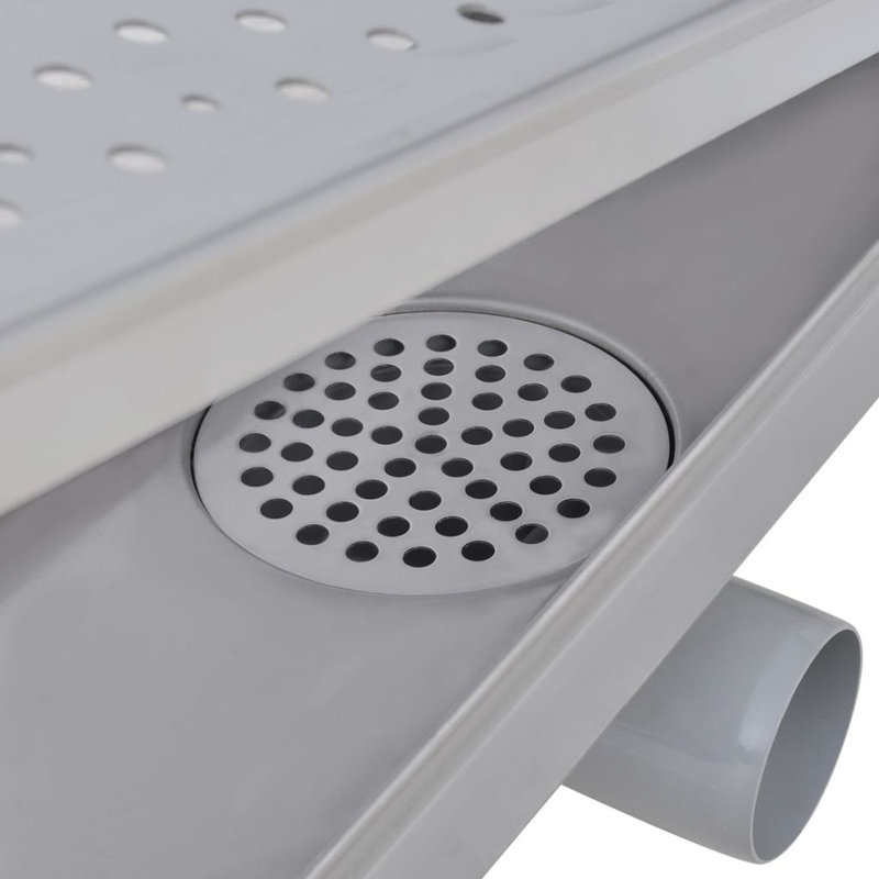 Dorinne 14cm Linear Grid Waste Shower Drain