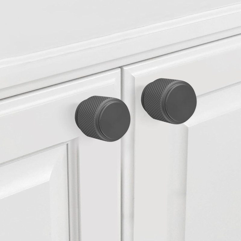 Paquet de 30 poignées et poignées d'armoire en laiton brossé - Poignées de tiroir moletées pour armoires de cuisine, commodes, armoires et quincaillerie