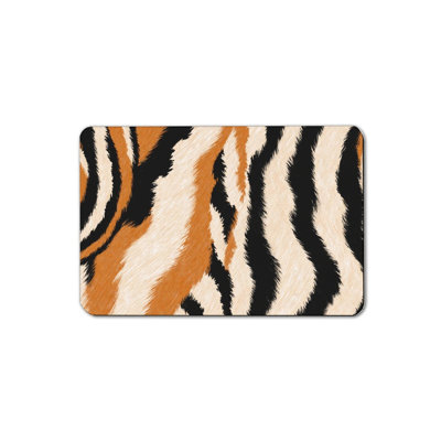Tapis de bain tigré à rayures pour salle de bain, 16 x 24