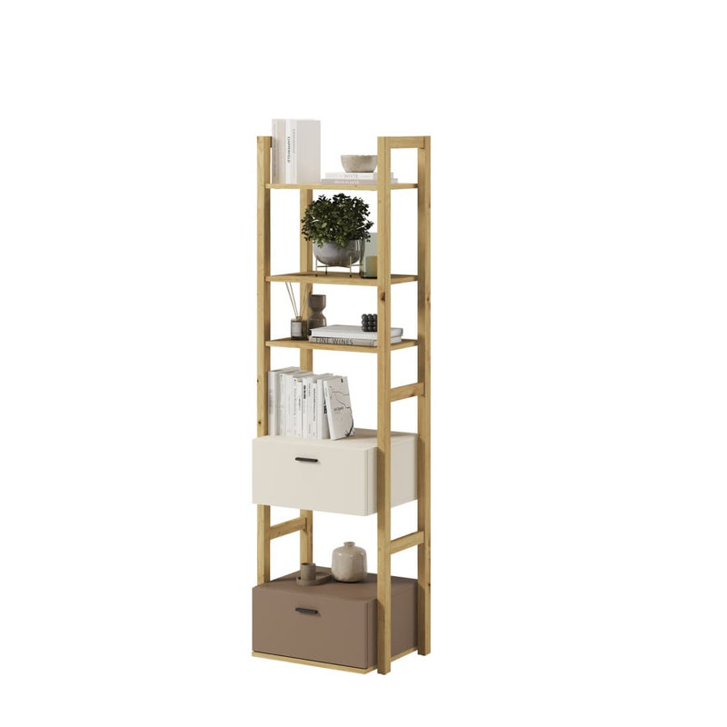 Azal 180cm H Ladder Bookcase, 180cm H x 51cm x W x 40cm D