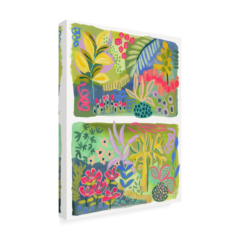 Wrapped Canvas Wall Art - Suzanne Allard 'Happyland' Wall Art for Living Room, Bedroom, or Office Décor  - 24x32