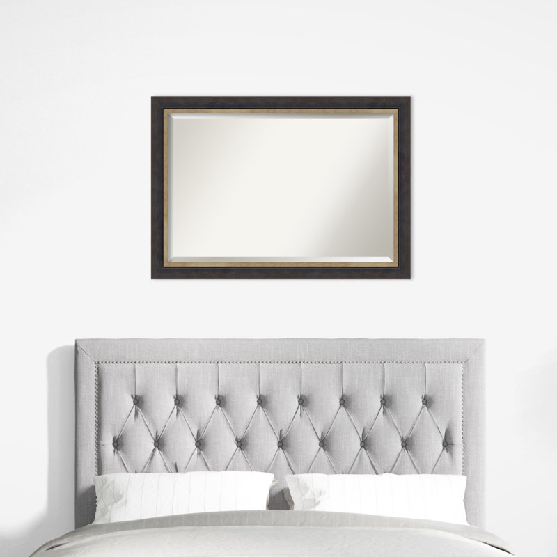 Miroir mural en bois martelé, 28,75 po x 40,75 po, Rectangle
