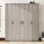 Armoire 4 portes avec 1 tiroir, gris