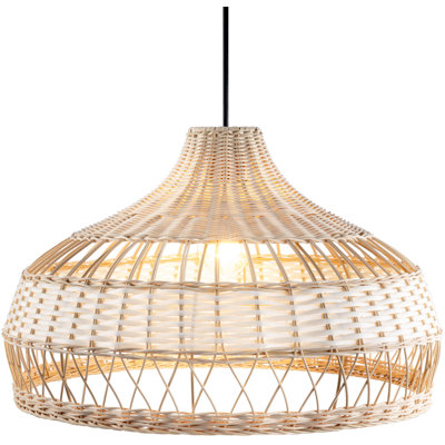 Caden Single Light Rattan Dimmable Pendant
