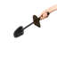 Brosse de toilette en métal et arche Acento avec doublure amovible et base lestée, mat et noir-126150892