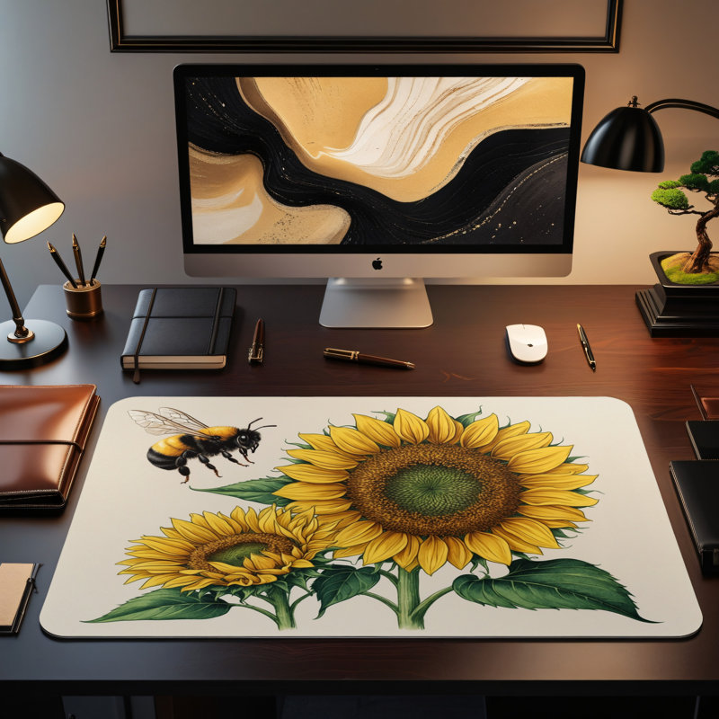 Polyester Desk Pad, 14.4x12.1