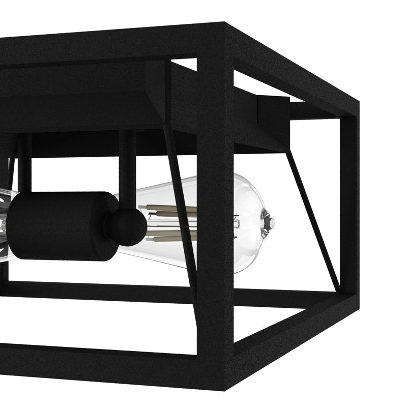 Doherty 2 Light 12" Flush Mount, Onyx Bengal
