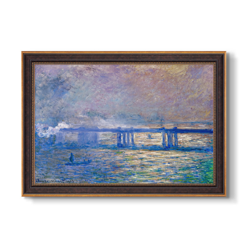 Charing Cross Bridge, 1903 - Claude Monet - Toile encadrée sur mesure, 16 po x 22 po, Toile encadrée, Or vénitien