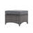 72.6" Wide 3 Person Patio Wicker Sofa With Cushions & Ottoman