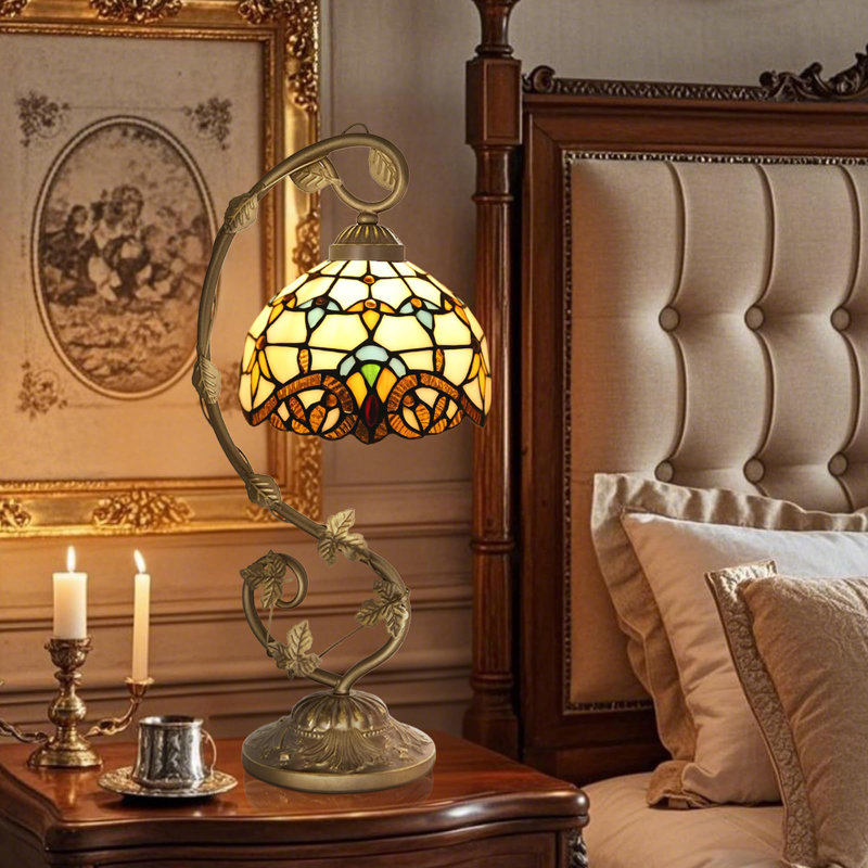 Resin Table Lamp, Beige
