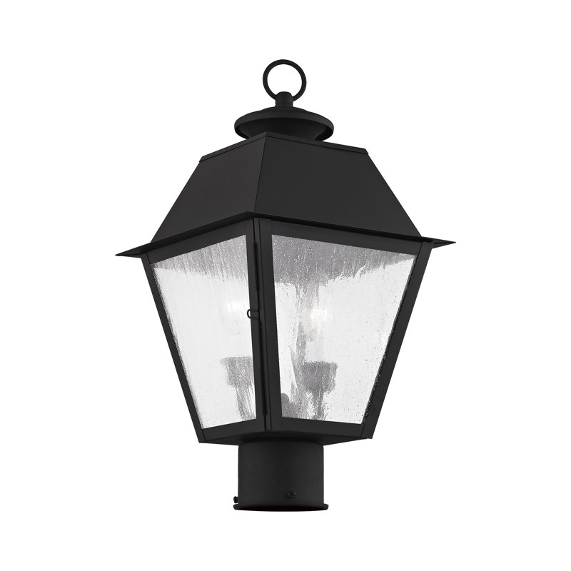 Tête de lanterne câblée à 1 lumière H 17,5 po Fraida, Noir