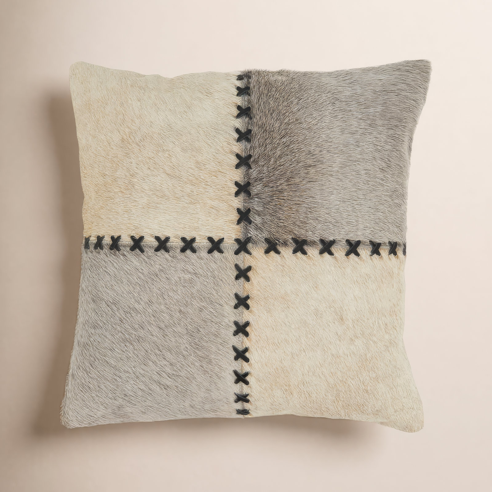 Ilara 16" x 16" Pillow Cover, Gray/Beige