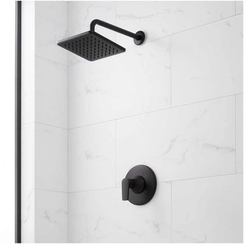 Berwyn Pressure Balance Shower System - Matte Black, Matte Black
