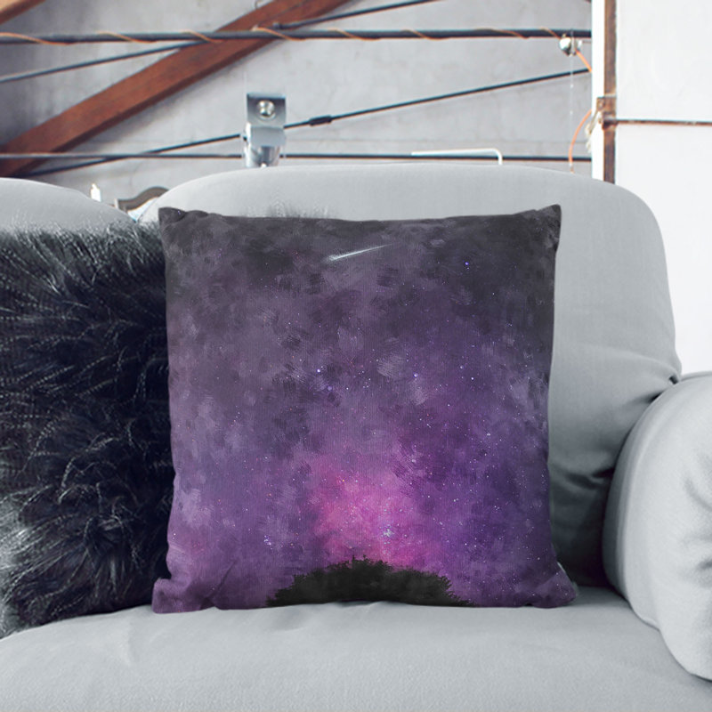 Shooting Star Above the Tree Cushion with Filling, 55cm H x 55cm W x 20cm D