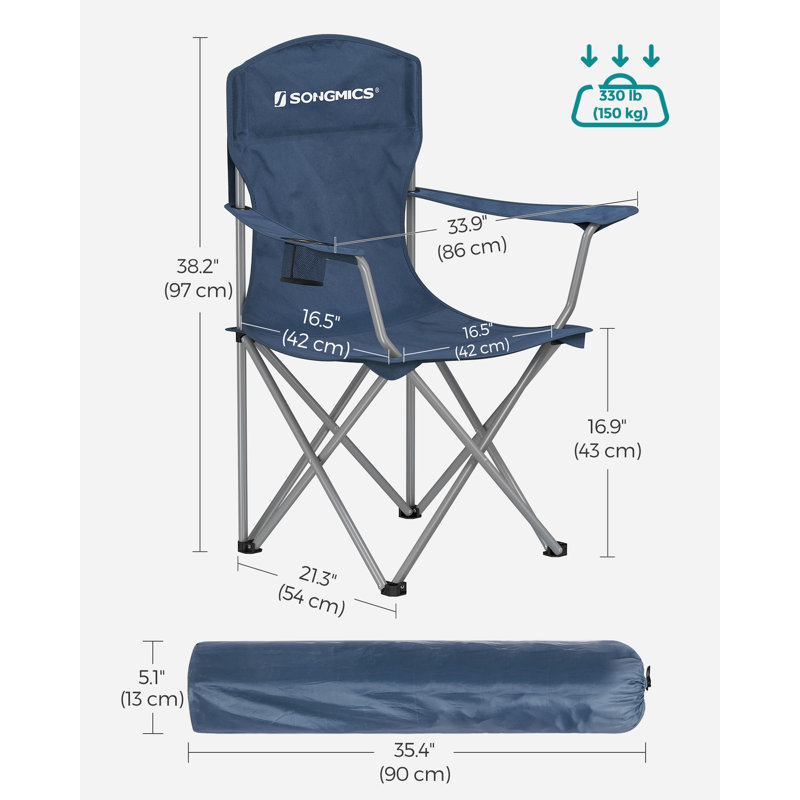 Chrissoula Folding Camping Chair, Navy Blue