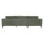 Riviera 4 Seater Corner Sofa, Fabric, 286cm Modern L-Shaped with Metal Legs-404754983-418821126