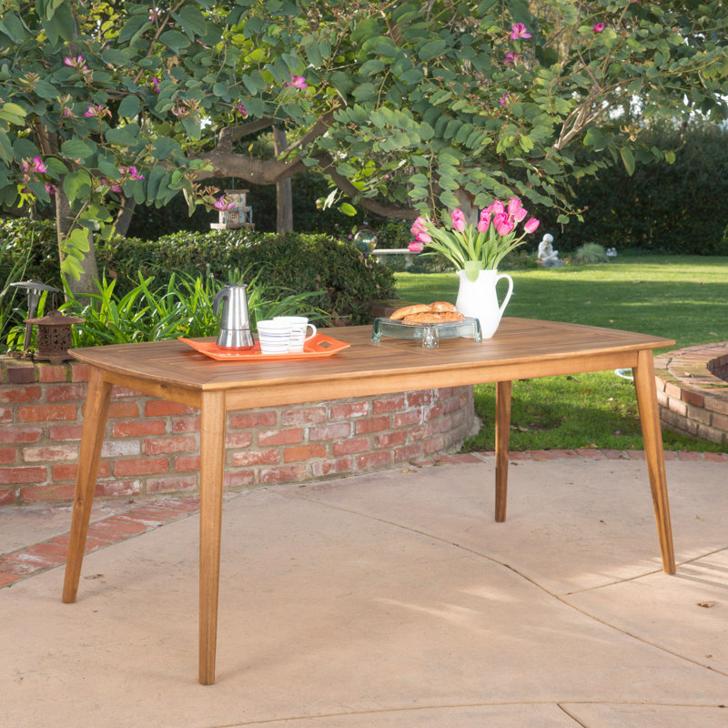 Table de salle à manger d'extérieur avec structure en bois d'acacia