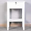 White Side Table With Drawer - Fits Multiple Decoration Styles And Spaces Storage Contemporary Decor