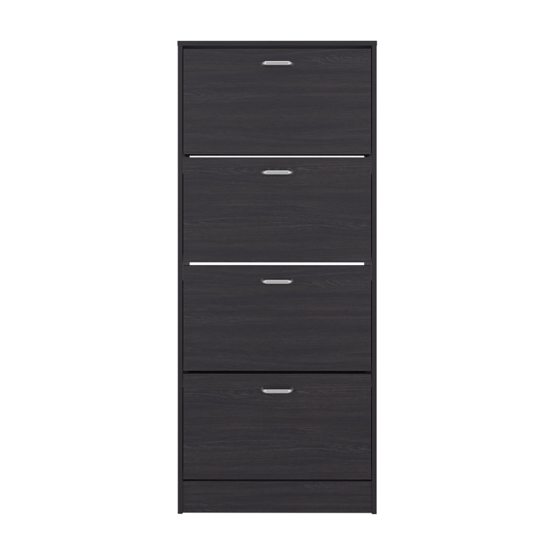 Wenge Vertical Shoe Cabinet with Doors