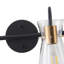 Luminaire de meuble-lavabo noir et laiton avec abat-jour en verre, intensité variable, base E26 - Certifié UL-750331727-750331725