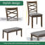 Ensemble de salle à manger 6 pièces en bois avec 4 chaises et 1 banc