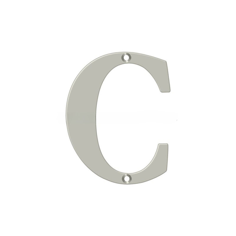4" H Brass House Letter, Lifetime Brass, F