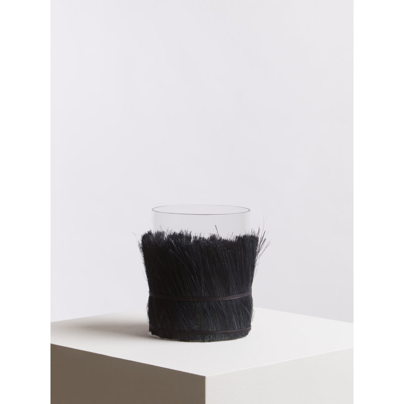 Glass Tabletop Tealight Holder, 19cm H x 15cm W x 15cm D