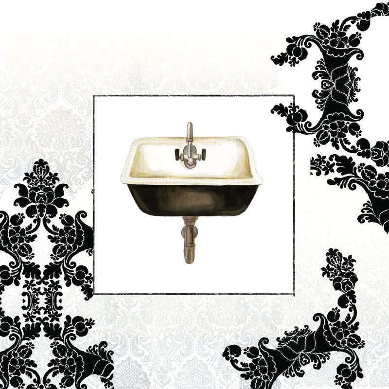 Black Sink - Wrapped Canvas Painting, 76cm H x 76cm W x 3.8cm D