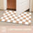 Front Door Mat, Tan and White Checkered Checkerboard Doormat Outdoor Entrance, Non-Slip Low Profile Absorbent and Easy Clean Outdoor Welcome Mat for Entryway Patio Porch 18x30 in-153093552