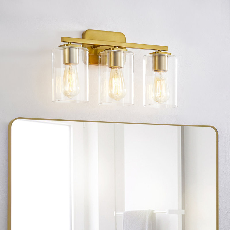 Éclairage pour meuble-lavabo à intensité variable Kagan, Noir mat, 3, Clair