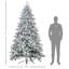 Snow Flocked Artificial Christmas Tree with 2003 Tips, Foldable Metal Stand, Easy Assembly, Hinged Xmas Tree for Home, Office, Holiday-115736085