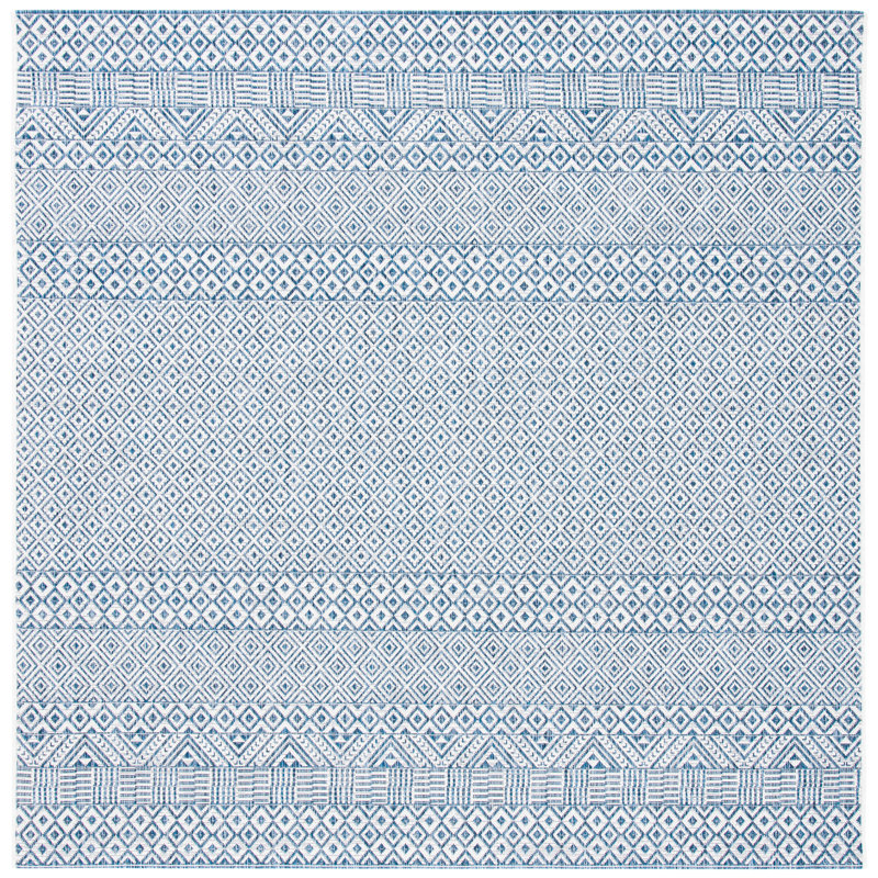 Sisneros Performance Geometric Indoor/Outdoor Area Rug, Square 10'