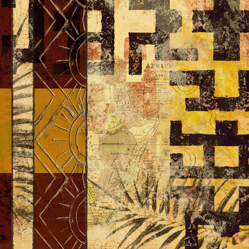 Ethnic Pattern - Wrapped Canvas Print, 12" H x 12" W