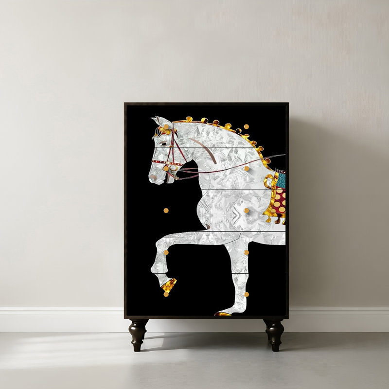 Armoire décorative française à cinq tiroirs