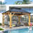 Outdoor Spruce Wood Hardtop Gazebo, Patio Double Roof Galvanized Steel Hardtop Gazebo for Patio, Deck, Backyard, Lawn, and Garden-110826715