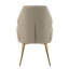 Chaise de salle à manger Valenne en cuir beige à motifs