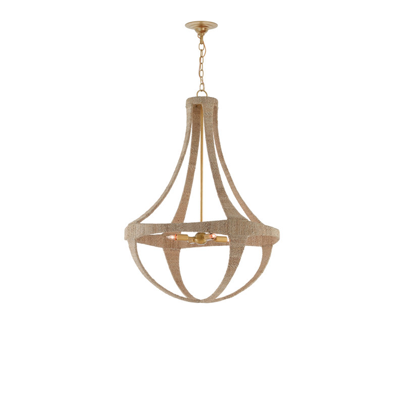 Rope 4 - Light Wrought Iron Dimmable Empire Chandelier